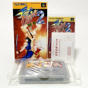 スーパーファミコン ファイナルファイト２ 箱説付き 動作確認済み カプコン Nintendo Super Famicom Final Fight 2 CIB Tested Capcom