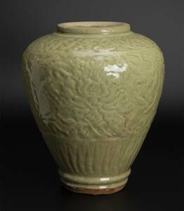 明 龍泉窯 花卉紋瓶 龙泉窑 中国 古美術 唐物