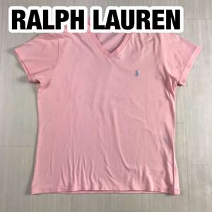 RALPH LAUREN ラルフローレン 半袖Tシャツ レディースサイズ M ピンク 刺繍ポニー