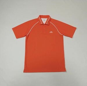 TIGORA ティゴラ // 半袖 ドライ ゴルフウェア ポロシャツ (オレンジ) サイズ M