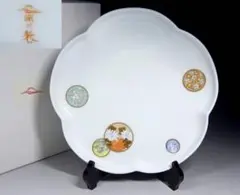 伊万里焼 最高峰 深川製磁 明治 超絶技巧 八寸皿 新品 未使用 骨董 古美術