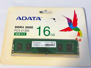 ADATAデスクトップメモリ　8GB2枚組　AD4U266638G19-D [DDR4 PC4-21300 8GB 2枚組]