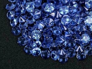 ★ブルーカラー キュービックジルコニア ルース 4mm おまとめて大量約100個セット 人工ダイヤモンド ラウンドブリリアントカット Nw73