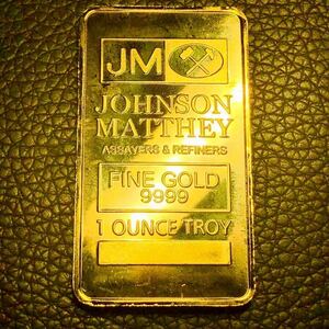 外国古銭　イギリス JOHNSON MATTHEY ゴールドバー　大型金貨　カプセル付き