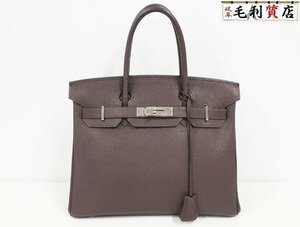 エルメス HERMES バーキン 30 トゴ ショコラ □L 刻印 2008年 シルバー金具 トート バッグ 美品 バッグ ハンドバッグ