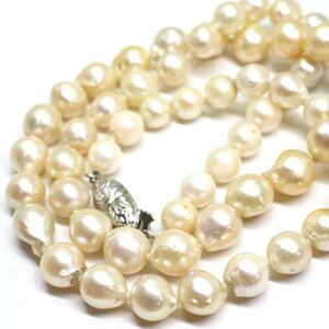 《アコヤ本真珠ネックレス》M 33.8g 約6.5-8.0mm珠 約49cm pearl necklace ジュエリー jewelry CE0/DA0