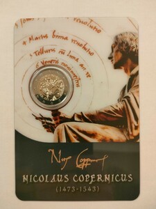 ２０２３年 マルタ　ニコラウス・コペルニクス生誕５５０年記念２ユーロ　コインカード(未使用) 