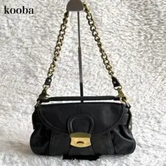 Kooba  2way  チェーンバッグ  ブラック　金具　ショルダー　ハンドル