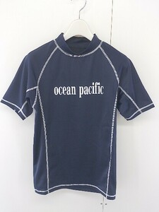 ◇ ocean pacific オーシャンパシフィック 半袖 カットソー ラッシュガード サイズM ネイビー メンズ