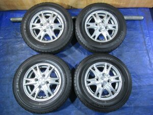 激安売切宣言！5555円～！Exceeder 12-4B 4H/100 ET42 + DUNLOP 145R12 6PR LT 2021/2022年製！ エブリー ハイゼット サンバー T008389