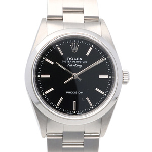 ロレックス エアキング プレシジョン オイスターパーペチュアル 腕時計 時計 ステンレススチール 14000 自動巻き メンズ 1年保証 中古 美品