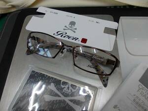 ロエンRoenチタン眼鏡フレームRN-6103-C4高原啓スカルSKULL