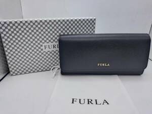 フルラ/FURLA/二つ折り長財布/ブラック/美品/現状品/最終値下げ