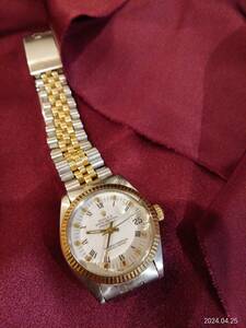 【ロレックス】 腕時計１８K　ｓｓ　デイトジャスト　自動巻き　ボーイズサイズ　