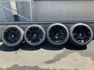 ホイールのみ! 美品 BMW G80 G82 M3 M4 コンペティション 純正 アルミホイール 4本 19×9.5J 20×10.5J 5穴 +20 112 ブラック 鍛造 札幌