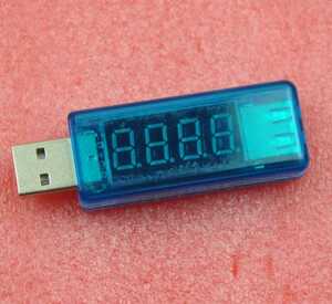 USB簡易電圧・電流チェッカーストレート型 (3~8V，0~3A)