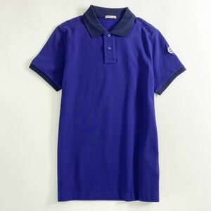 ◯6e19-12 未使用タグ付☆MONCLER モンクレール ロゴワッペンポロシャツ サイズS ネイビー MAGLIA POLO MANICA マリアポロマニカ メンズ