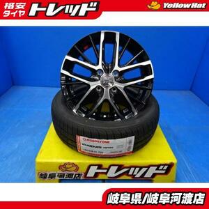 軽自動車 165/55R15 新品 夏タイヤホイール ROADSTONE 165/55-15 スマック レヴィラ 15インチ ブラックポリッシュ サマータイヤ N-BOX