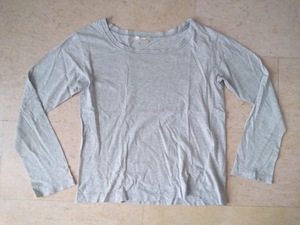 ○COMME des GARCONS 長袖カットソー　size M グレー　 コム デ ギャルソン 