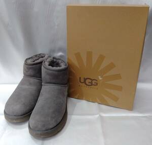 UGG UGG australia CLASSIC MINI 5854 クラシック ミニ サイズ 25.0cm USA 8 ショートブーツ ムートンブーツ グレー レディース