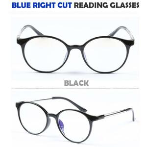 老眼鏡　黒1.5　ブルーライトカット　ボストンタイプ　男女兼用