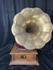 蓄音機 His Master’ｓ Voice ラッパ蓄音機 アンティーク コレクション レトロ 替針有り ホーン ビクター Victor レコードプレーヤー 