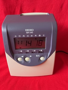 SEIKO タイムレコーダー QR-340 通電確認済み セイコープレシジョン タイムカード 勤怠管理 店舗用 事務機器