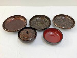 津軽塗 菓子鉢 菓子器 5点まとめて 木製 漆器 伝統工芸 