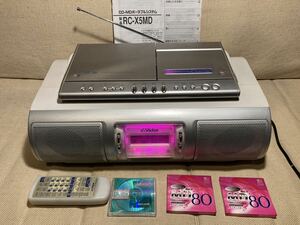 【CD-MD-カセットテープ ラジオ コンポデッキ ビクター RC-X5MD 】
