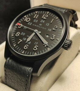 送料無料 未使用 2022年購入 550本限定 50mmケース 腕時計 Hamilton KHAKI MECHANICAL LIMITED EDITION ハミルトン カーキ ジャズマスター
