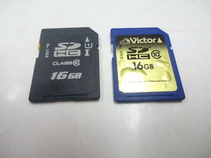 新入荷　Victorなど　SDHCメモリーカード　16GB　2枚セット 中古動作品