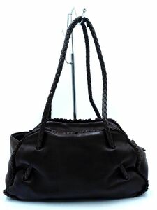 FURLA フルラ フリル ショルダー バッグ 茶 ■■ ☆ dka6 レディース