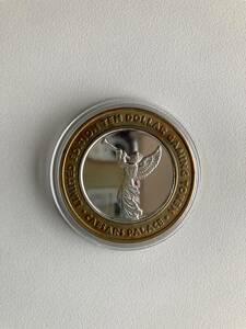 銀貨　純銀製　10ドル　トークン　メダル　アメリカ　ラスベガス　カエサルプレース　CAESARS PALACE　コインカプセル保管品