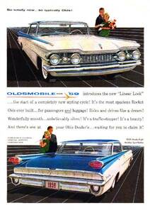◆1959年の自動車広告 オールズモビル98 ホリデースポーツセダン