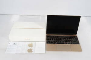 1円～★ジャンク★Apple アップル MacBook Retinaディスプレイ 1200/12 MNYK2J/A ゴールド A1534 ノートPC パソコン 家電 S655