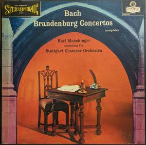 初期輸入LP盤 カール・ミュンヒンガー/Stuttgart Cham　Bach ブランデンブルグ協奏曲 & 「リチェルカーレ」,「アリア」 (3LP)　 