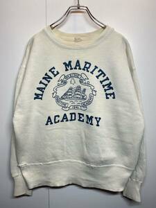 【L】1960s vintage champion print sweat white 60年代 ヴィンテージ チャンピオン スウェット ランタグ カレッジ プリント ホワイト F262