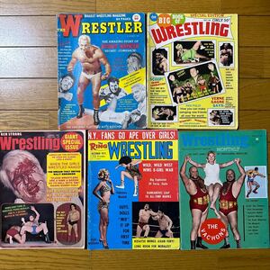 3240　洋雑誌　プロレス WRESTLING　GIANT SPECIAL THE WRESTLER 　5冊　1967/68/72/73年 