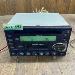 AV2-578 激安 カーステレオ TOYOTA 08600-00024 Pioneer FH-M8246zt TK038536 CD カセット FM/AM 本体のみ 簡易動作確認済み 中古現状品