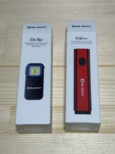 OLIGHT Diffuse レッド(クリスマス刻印) + Oclip EDCクリップライト フラッシュライト セット