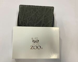 ZOO 象革製 二つ折り財布 ZMW-020 箱、袋付き 美品 [053] 150/857D