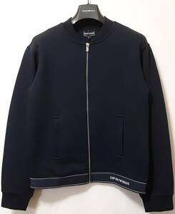 [新品] 16A(16歳) EMPORIO ARMANI / JUNIOR　裾テーピングロゴ入り【ジャケットブルゾン】◆2023年春夏モデル　男の子用 175cm　◆色：紺