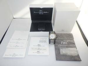 【美品】ギャラ付 IWC ダヴィンチ SL クロノグラフ クォーツ メンズ/白文字盤/リトル/デイト/スモールセコンド/ダビンチ/SCHAFFHAUSEN