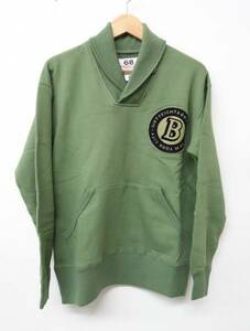 68&BROTHERS NEW YORK ＊2616 FLEECE SHAWL ショールカラースウェット ＊元上代　\14000 ＊COLOR 　OLIVE　SIZE SMALL