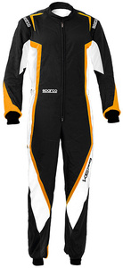 【新品】SPARCO スパルコ レーシングスーツ KERB カーブ CIK/FIA Level-2公認 ブラック/オレンジ Sサイズ