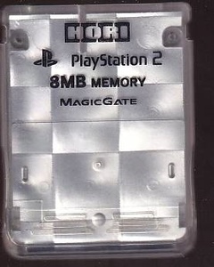 【えらべる おまけ付き】 HORI製 PS2 メモリーカード　シルバー　プレイステーション　動作品 【89】