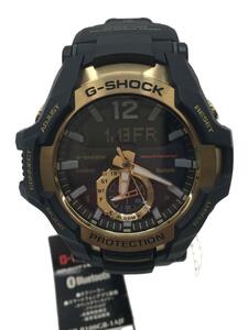 CASIO◆ソーラー腕時計・G-SHOCK/デジアナ/BLK/BLK