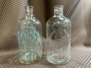 希少 珍品 ヴィンテージ CHEMUNG SPRING WATER ガラス瓶 牛乳瓶 インディアン ビンテージ
