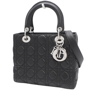 Dior(ディオール) カナージュ Lady Dior レディディオール ミディアム ブラック黒 CAL44551 レディース 40802085734【中古】【アラモード】