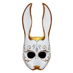 新品コスプレ小物　小道具 仮面 お面 マスク ハロウィン格好良いCOSPLAY用品 しっかりした作り良品　猫　白＋金